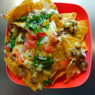 Mouth watering steak nacho