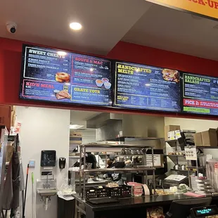 menus on the wall