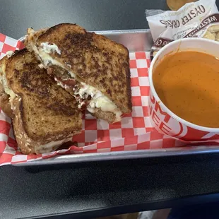 Bacon fig and goat cheese &amp; creamy tomato