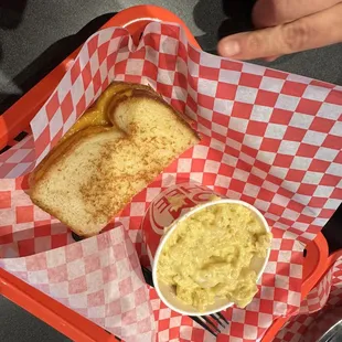 Grilled cheese and Mac and cheese.