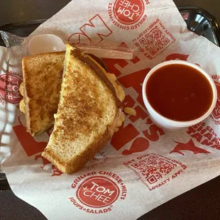 The Bacon Mac &amp; Chee and Creamy Tomato Soup