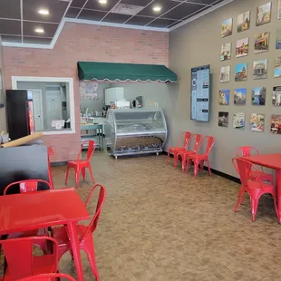 the inside of a restaurant