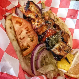 Chicken Kabob Sandwich