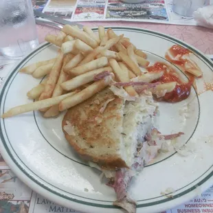 Reuben with french fries awesome