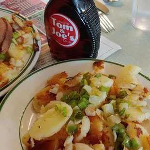 Hashbrown with onions and peppers