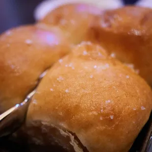 "Bread service" - Parker house rolls in clarified butter