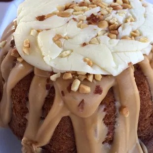 Wowsers! New offering this year: caramel Apple Bundt cake