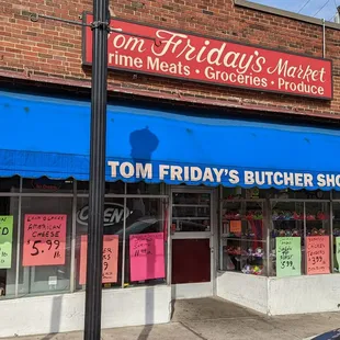 the front of the store