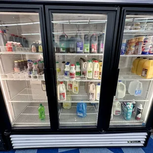 Milk, tea, orange juice, etc.