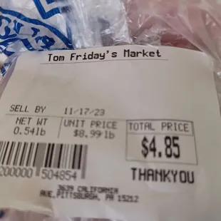 In-house smoked baked ham. Chipped just right.