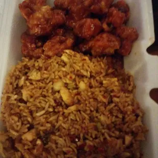 General Tao&apos;s chicken w/ chicken fried rice.