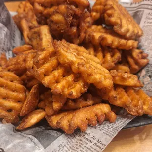 Waffle fries
