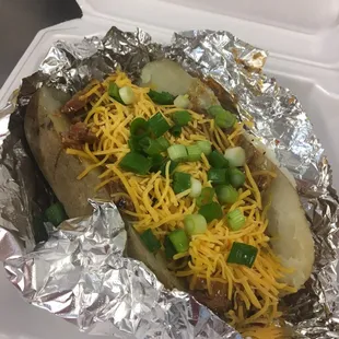 Bbq baked potato