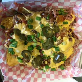 Pulled pork nachos