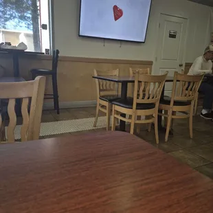 They have big TVs for watching the game!