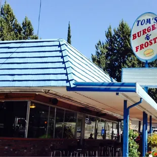 the front of the restaurant