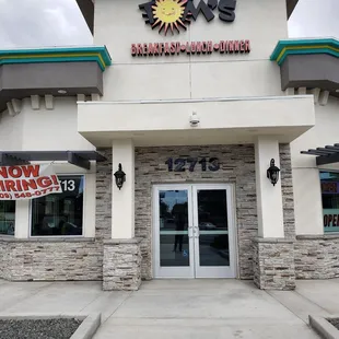 the front of a restaurant