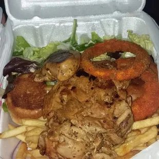 Boneless chicken dinner