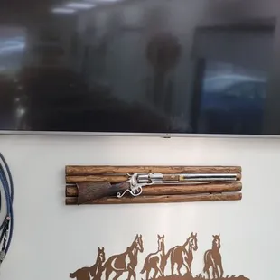 a television mounted on a wall