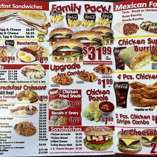 Current menu as of 05/13/2024