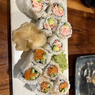 Spicy tuna and california roll