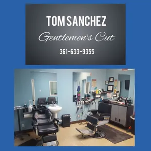 Tom Sanchez Gentlemen&apos;s Cut 361-633-9355 New Name, New Look,  New Location