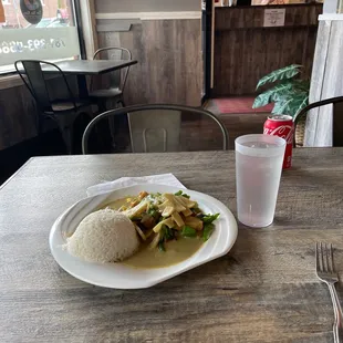 a plate of food on a table