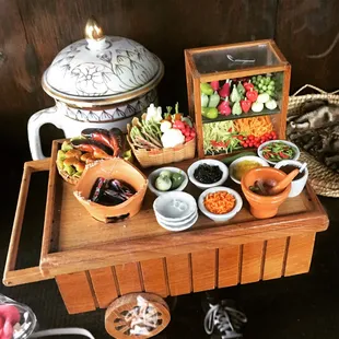 Cute Miniature Food cart decoration.