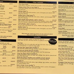 Updated menu