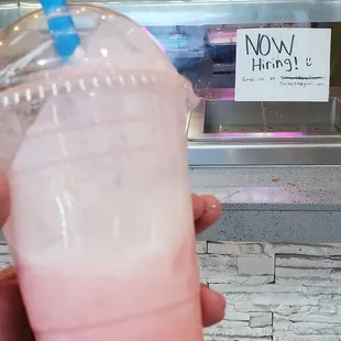 This place is usually on point with there bobas but today I found a piece of wire in my drink