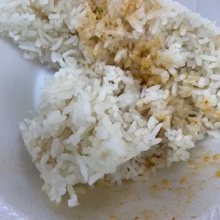 Rice with the small brown pieces