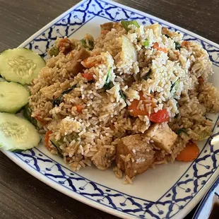 Drunken Fried Rice with tofu