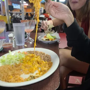 Cheese enchiladas