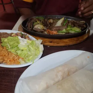Beef fajitas