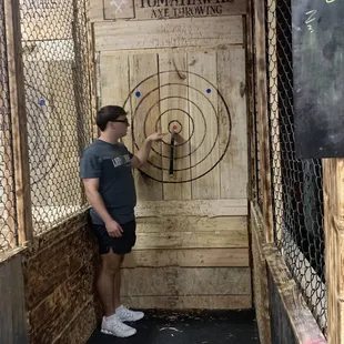 Zander axe throwing. UNL! GO HUSKERS!