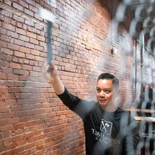 a man throwing a frisbee