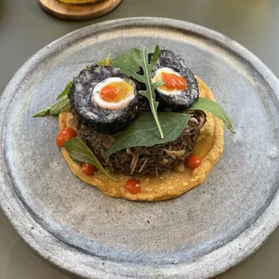 Black bean filled tortillas