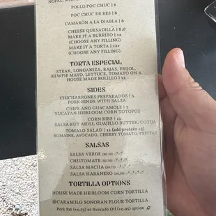 Lunch Menu