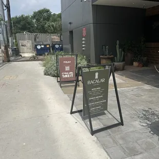Outside