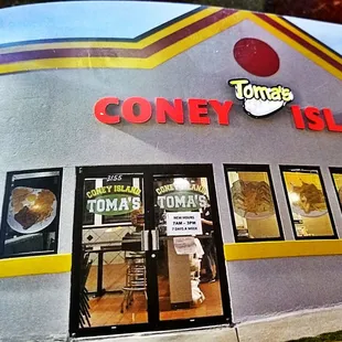 the front of the restaurant