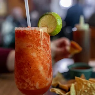 Strawberry Margarita ($8.50 + $1/strawberry)