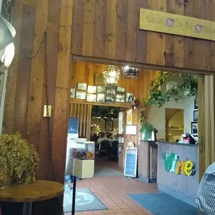 View from private room into vestibule