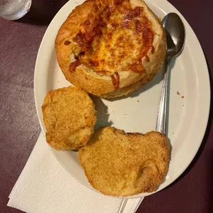 Bread bowl appetizer