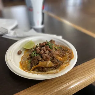 a plate of food on a table