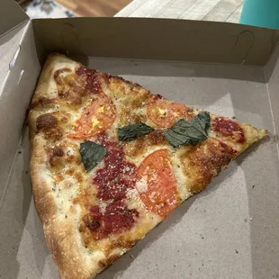 Margarita pizza slice!