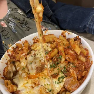 Mostaccioli with Meat Sauce
