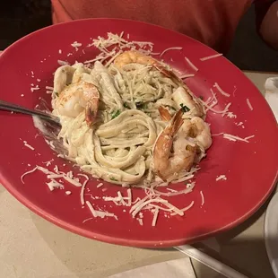 Fettuccine Alfredo (Shrimp added)