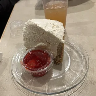 Cheesecake with strawberry glaze...yummm!