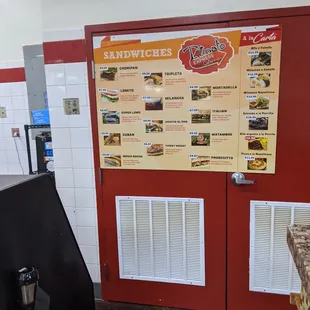 Menu board