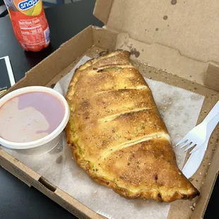 This is the Pepperoni Calzone
